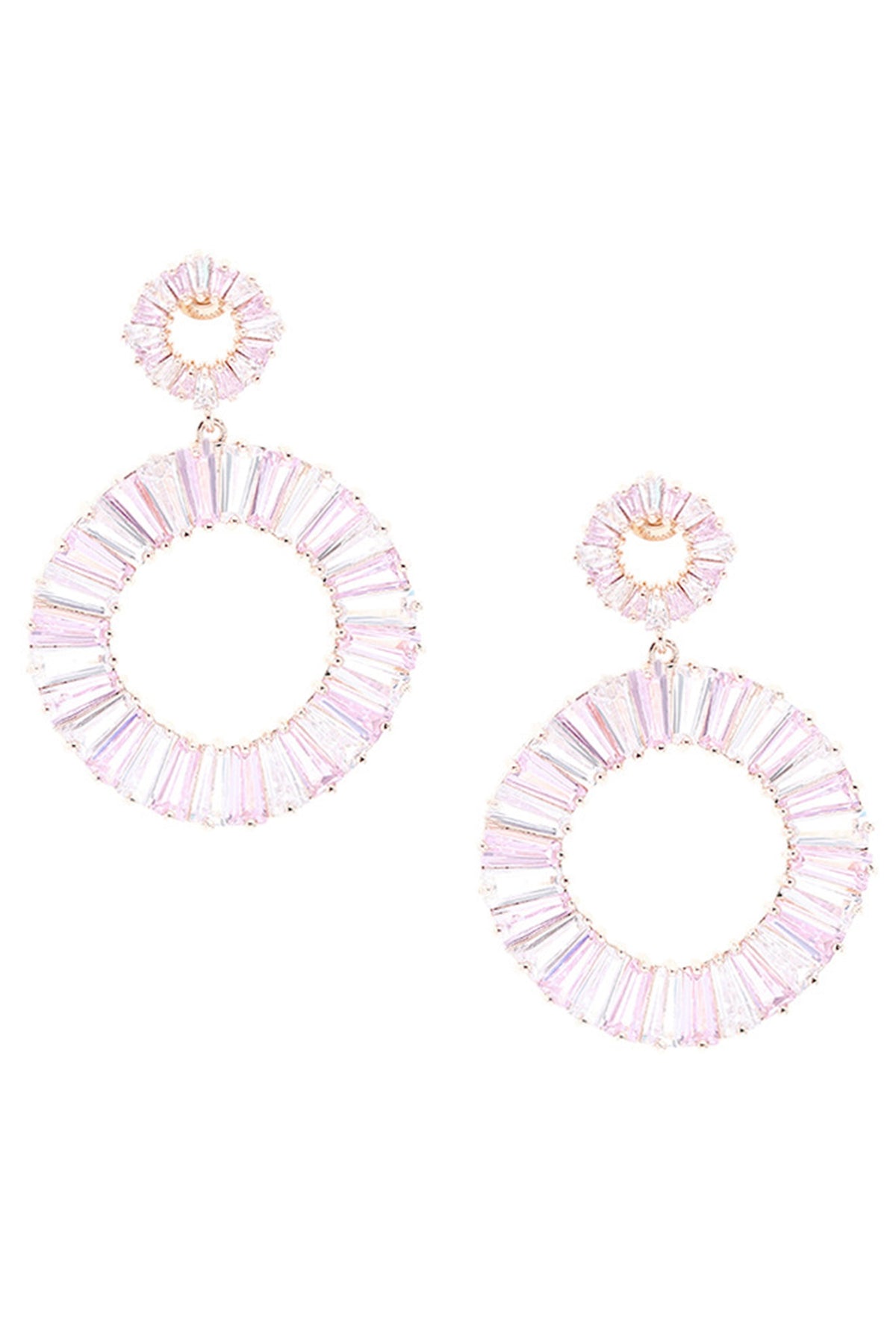 Circle Cubic Zirconia Earrings E6445