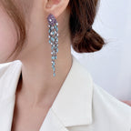 Rose Tassel Cubic Zirconia Earrings E6450
