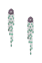 Rose Tassel Cubic Zirconia Earrings E6450