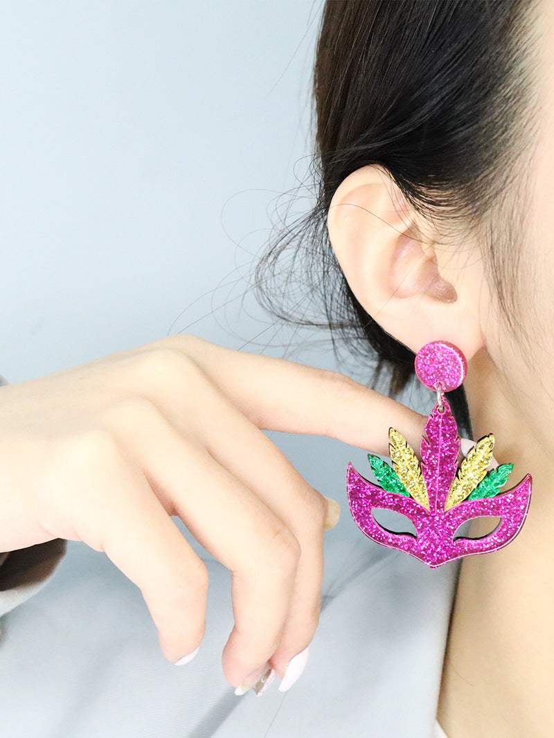 Halloween Mask Acrylic Earrings E6488