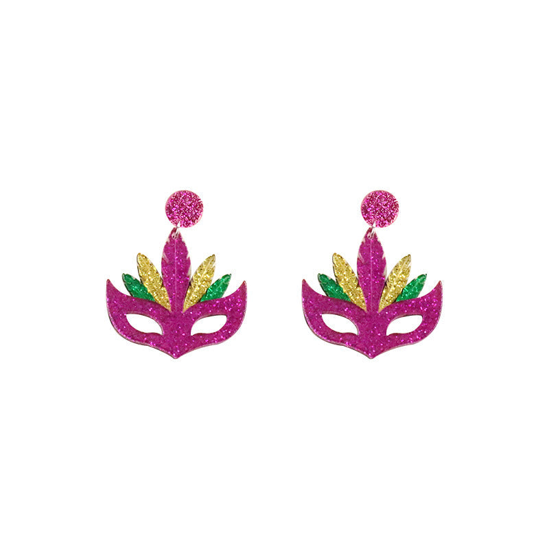 Halloween Mask Acrylic Earrings E6488