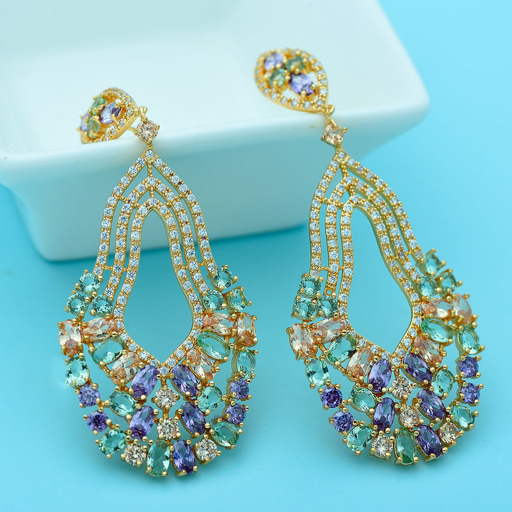 Teardrop Cubic Zirconia Earrings E6555