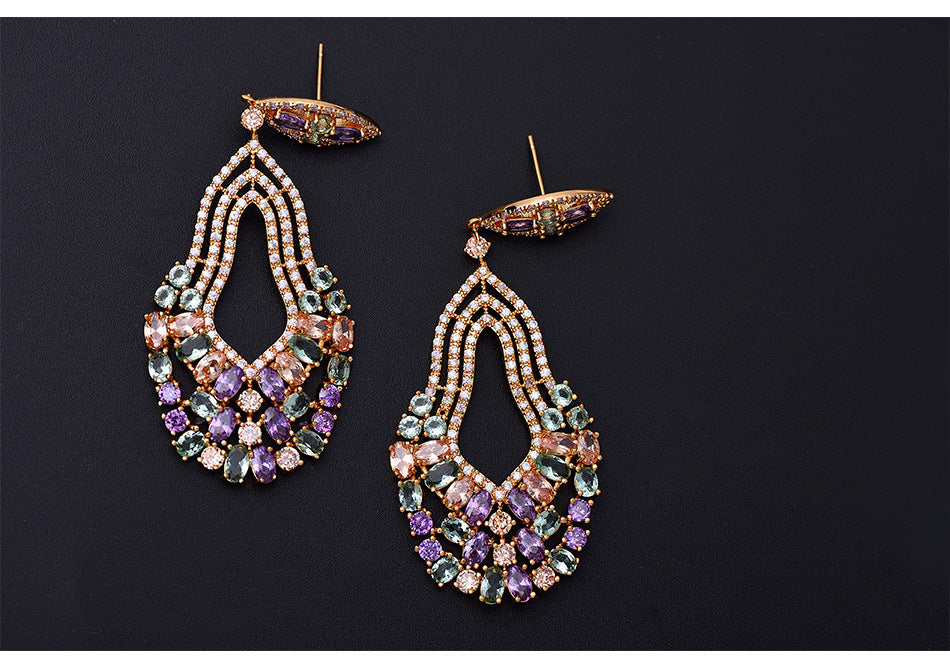 Teardrop Cubic Zirconia Earrings E6555