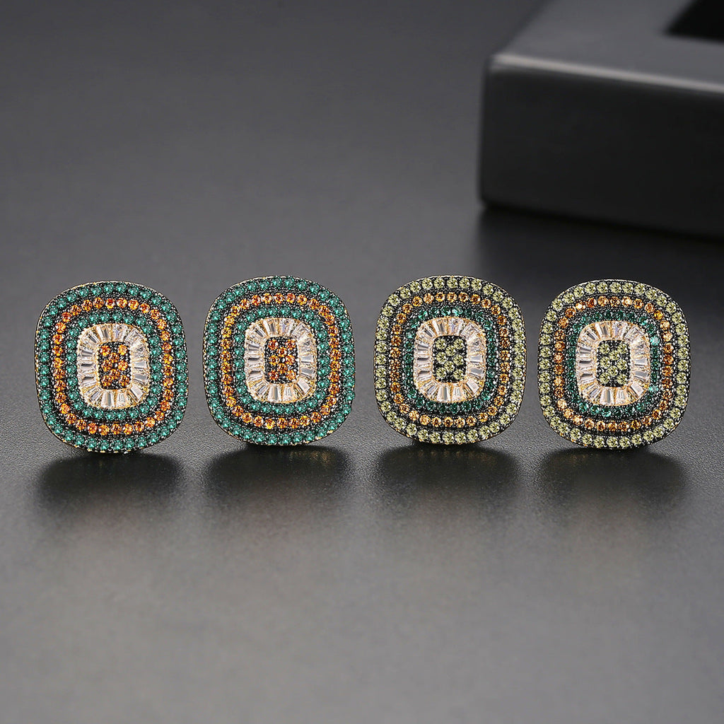 Cubic Zirconia Stud Earrings E6559
