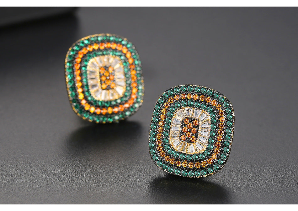 Cubic Zirconia Stud Earrings E6559