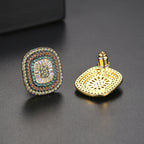 Cubic Zirconia Stud Earrings E6559