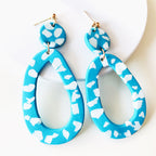 Teardrop Polymer Clay Earrings E6690