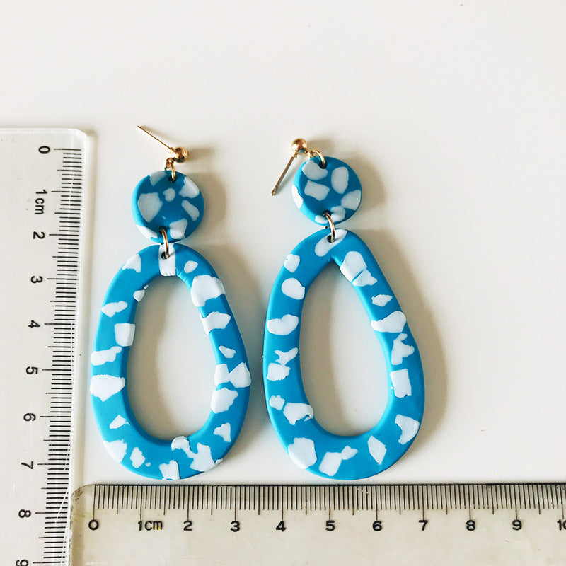 Teardrop Polymer Clay Earrings E6690