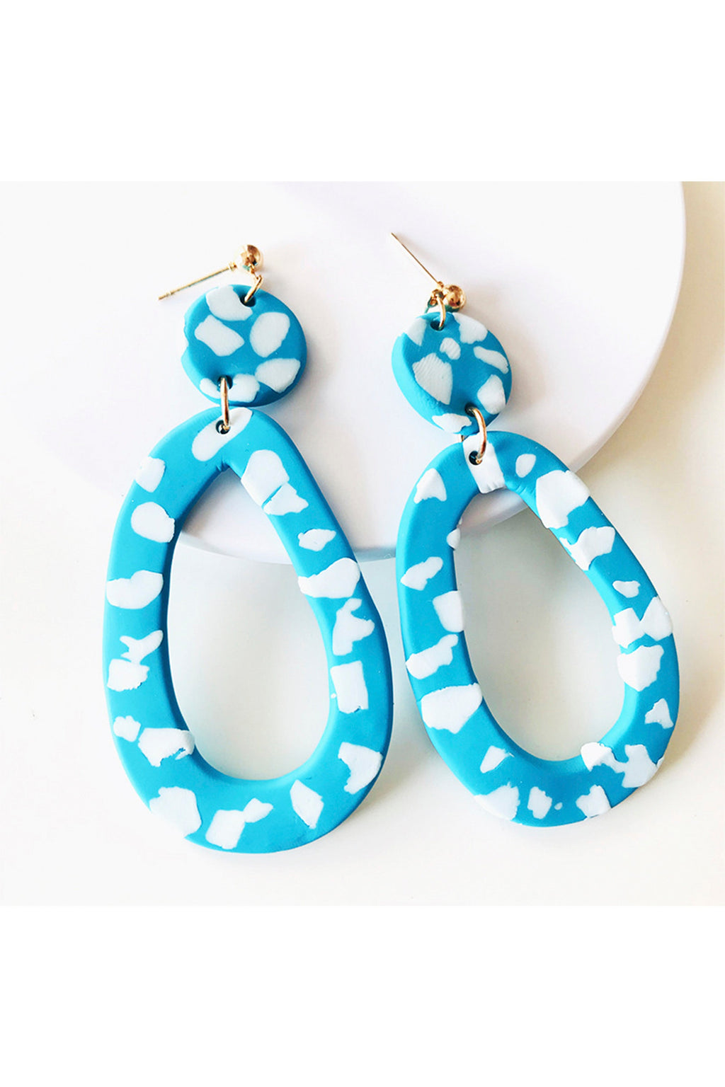 Teardrop Polymer Clay Earrings E6690
