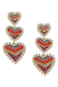 Heart Chain Cubic Zirconia Earrings E6743