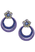 Floral Circle Cubic Zirconia Earrings E6749