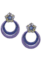 Floral Circle Cubic Zirconia Earrings E6749