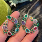 Wreath Cubic Zirconia Earrings E6766