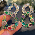 Wreath Cubic Zirconia Earrings E6766