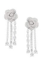 Rose Tassel Cubic Zirconia Earrings E6768
