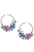 Wreath Cubic Zirconia Hoop Earrings E6770