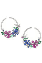 Wreath Cubic Zirconia Hoop Earrings E6770