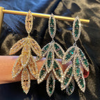 Leaf Cubic Zirconia Earrings E6779