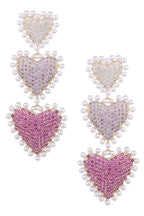 Heart Chain Cubic Zirconia Earrings E6780