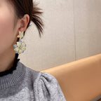 Floral Cubic Zirconia Earrings E6781
