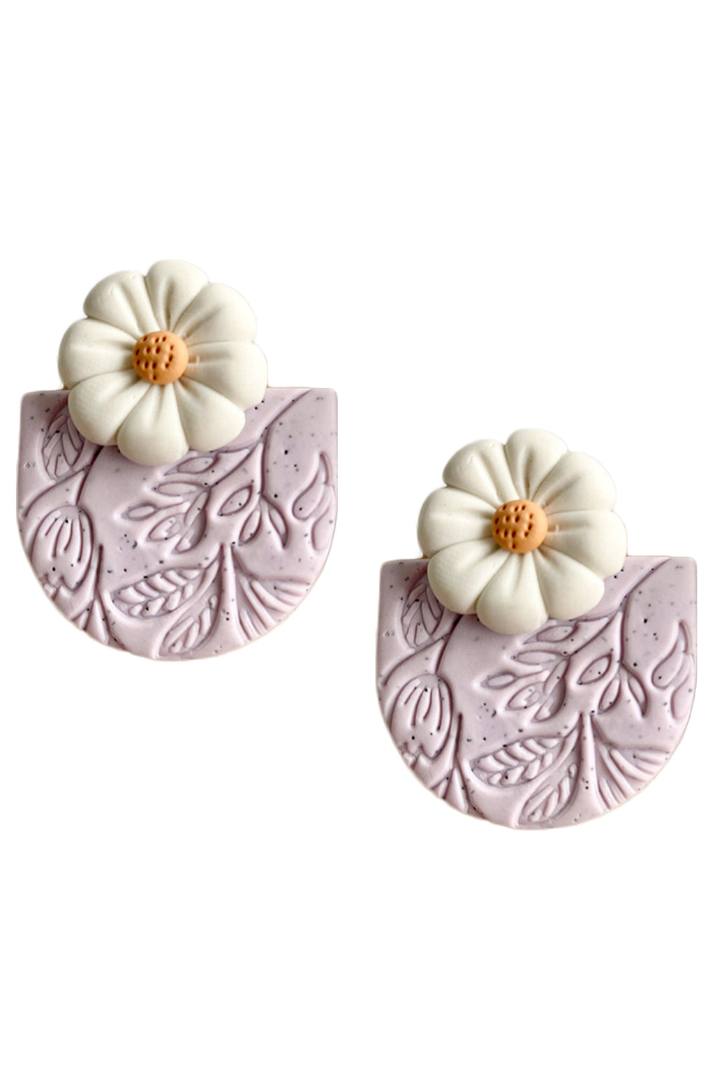 Geometry Flower Polymer Clay Earrings E6839