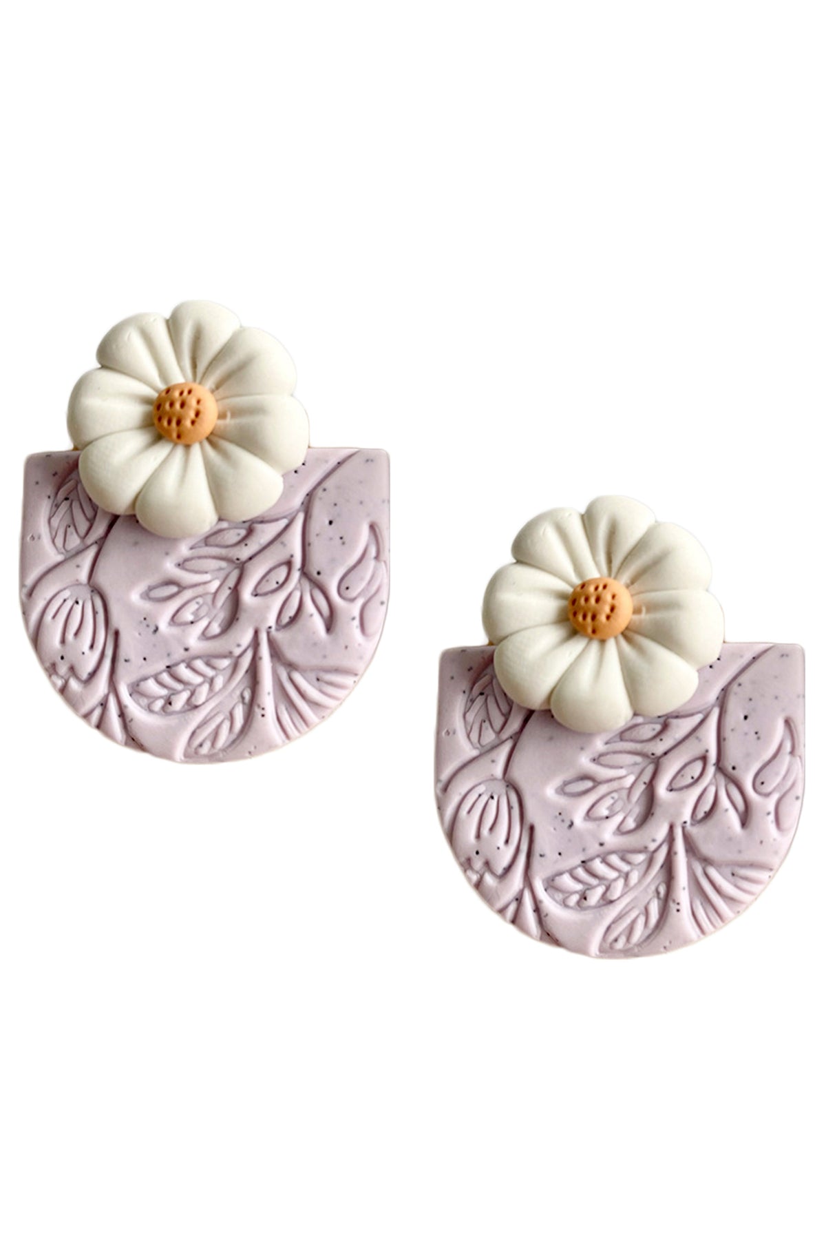 Geometry Flower Polymer Clay Earrings E6839