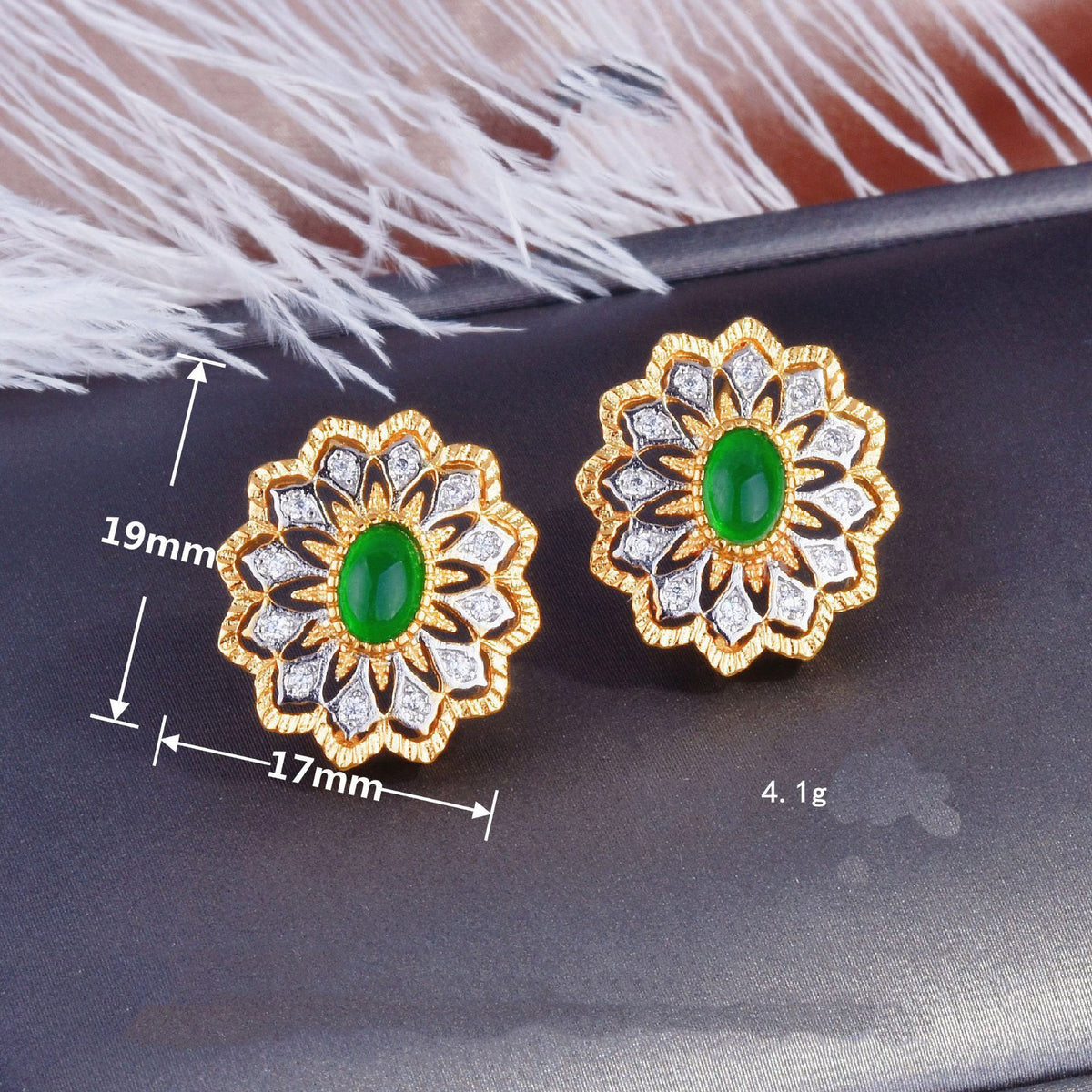 Cubic Zirconia Stud Earrings E6874