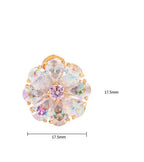 Flower Cubic Zirconia Stud Earrings E6937