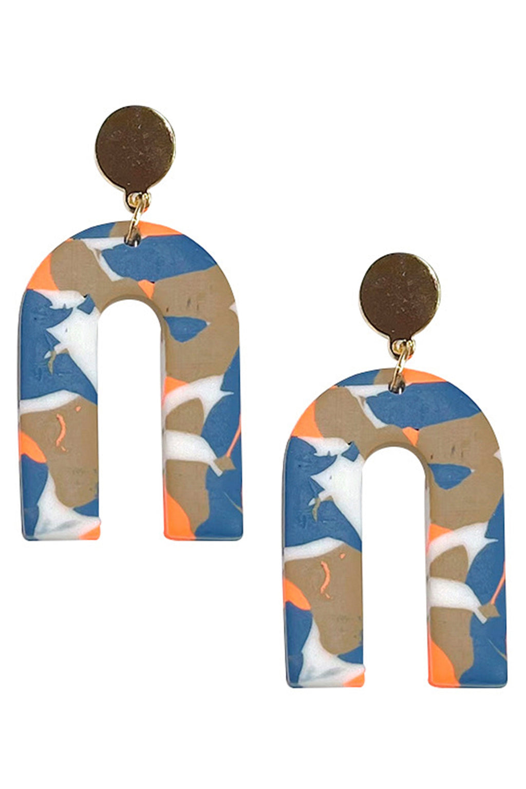 U Shaped Polymer Clay Earrings E6976