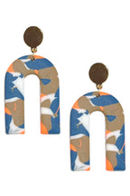 U Shaped Polymer Clay Earrings E6976
