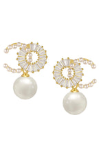 Pearl Cubic Zirconia Earrings E6990