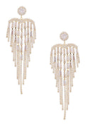 Heart Cubic Zirconia Tassel Earrings E7027