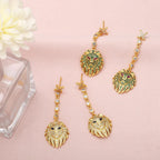 Lion Head Cubic Zirconia Earrings E7176