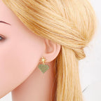 Heart Star Cubic Zirconia Earrings E7181