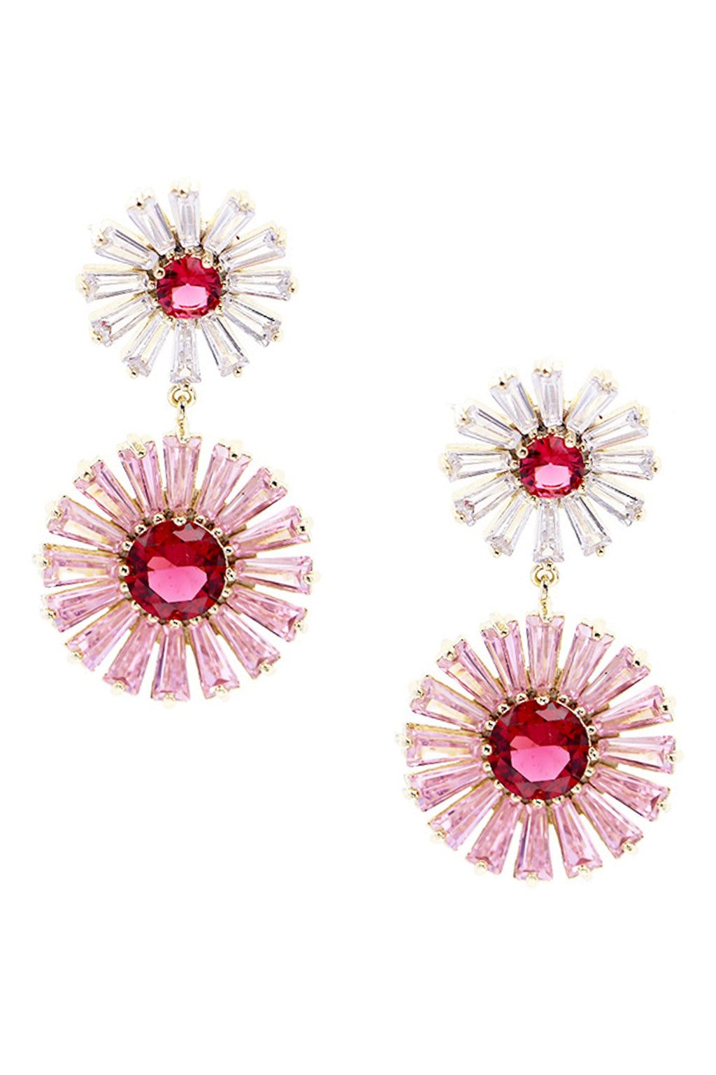 Floral Cubic Zirconia Earrings E7203