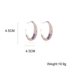 Cubic Zirconia Hoop Earrings E7205