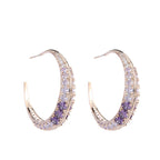 Cubic Zirconia Hoop Earrings E7205