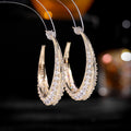 Cubic Zirconia Hoop Earrings E7205