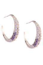 Cubic Zirconia Hoop Earrings E7205