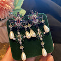 Baroque Pearl Cubic Zirconia Earrings E7217