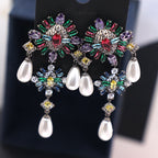 Baroque Pearl Cubic Zirconia Earrings E7217