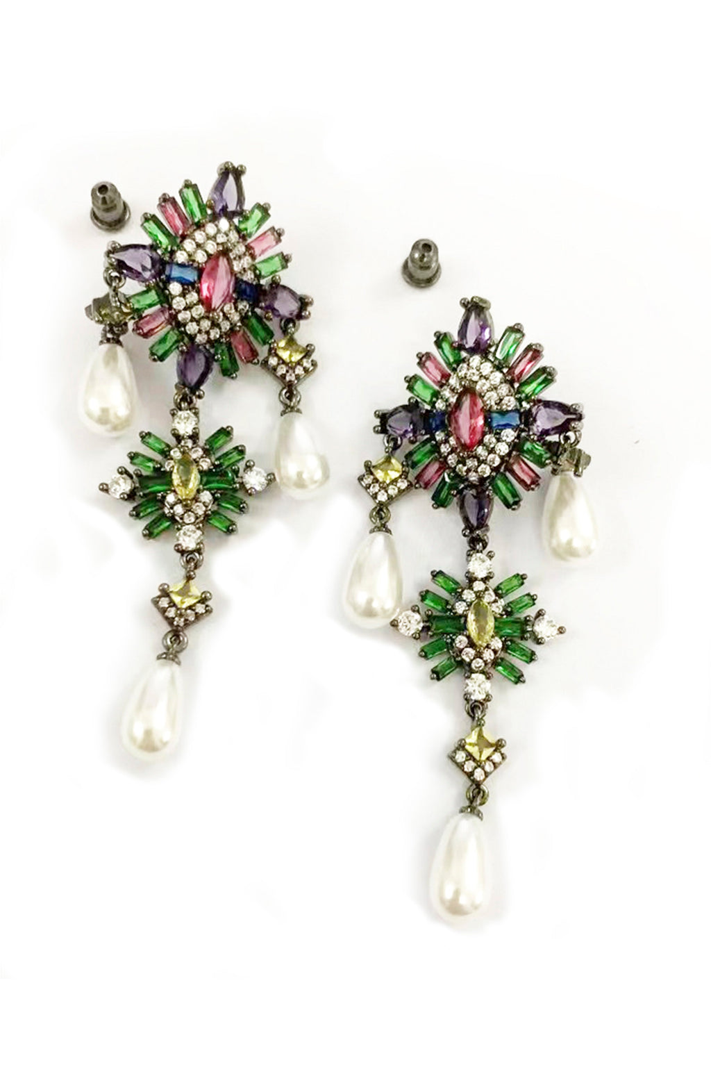Baroque Pearl Cubic Zirconia Earrings E7217