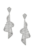 Geometric Spiral Cubic Zirconia Earrings E7226