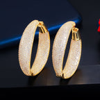Cubic Zirconia Hoop Earrings E7228