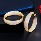 Cubic Zirconia Hoop Earrings E7228