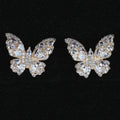 Butterfly Cubic Zirconia Stud Earrings E7234
