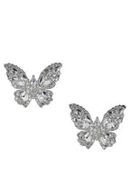 Butterfly Cubic Zirconia Stud Earrings E7234