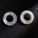 Circle Cubic Zirconia  Earrings E7236