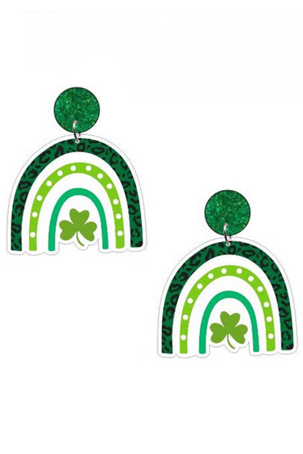 Clover Rainbow Acrylic Earrings E7256