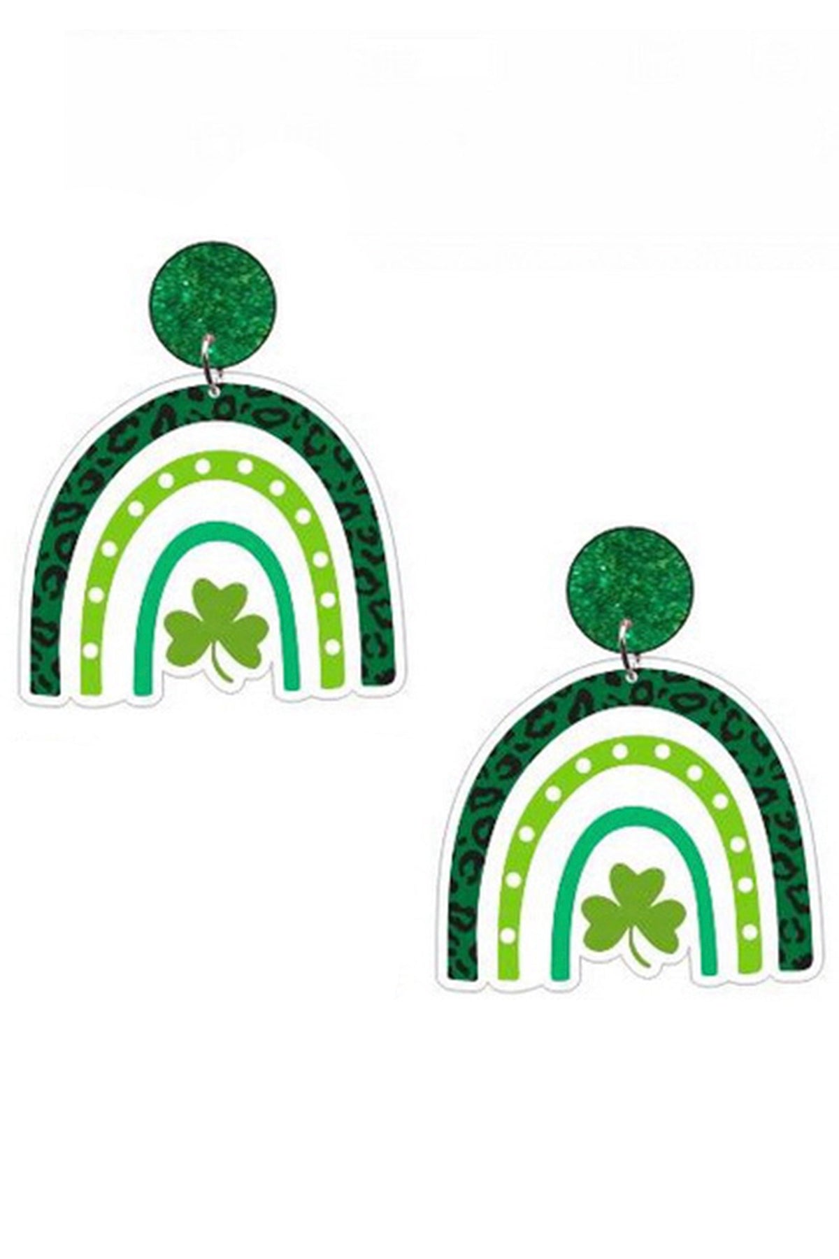 Clover Rainbow Acrylic Earrings E7256